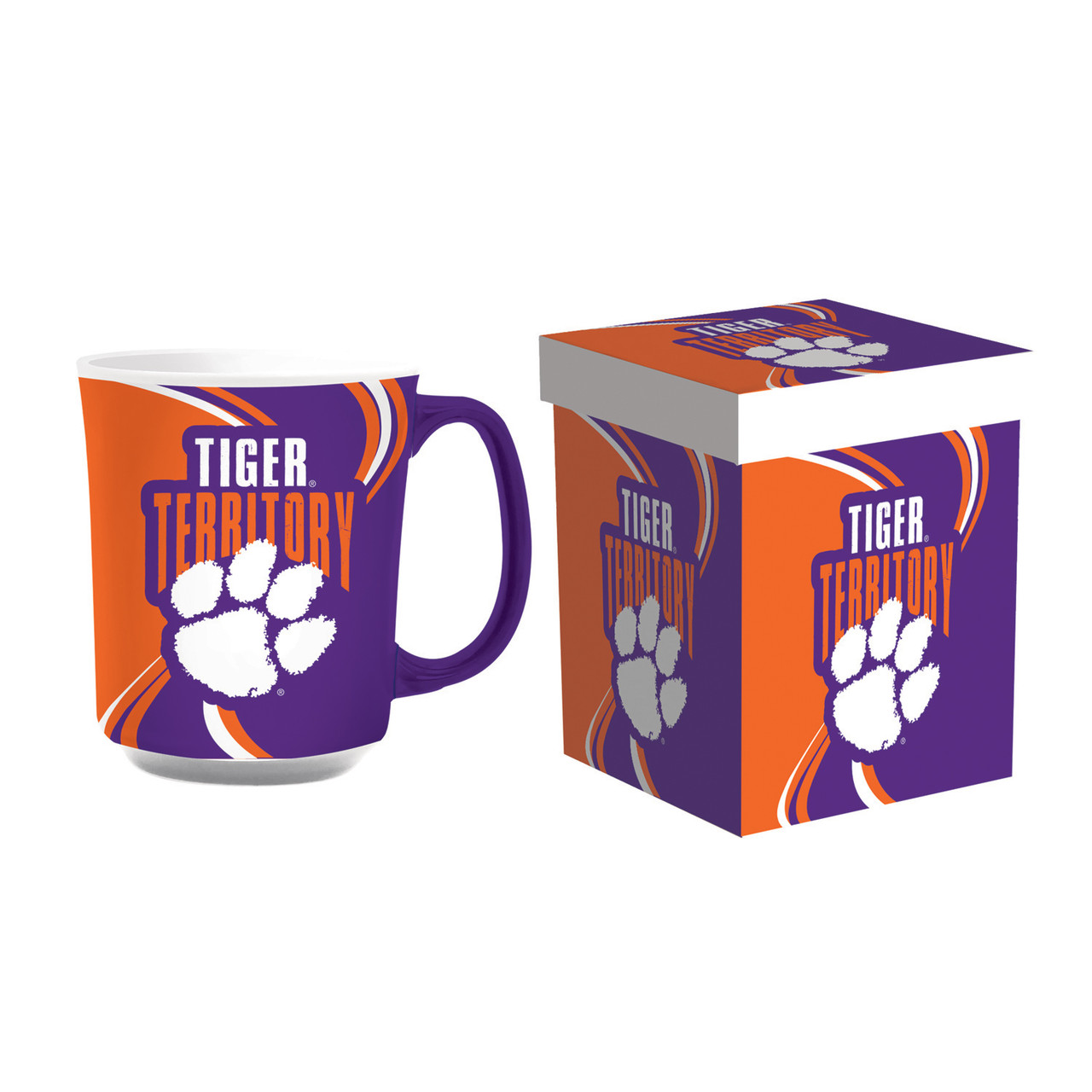 Clemson Tigers Ceramic Coffee Mug with Matching Box 14oz