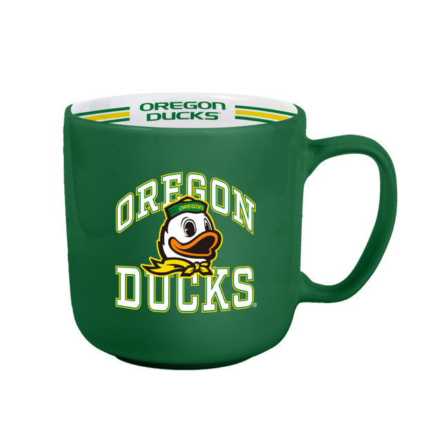 Oregon Ducks Team Stripe Design Coffee Mug 15oz