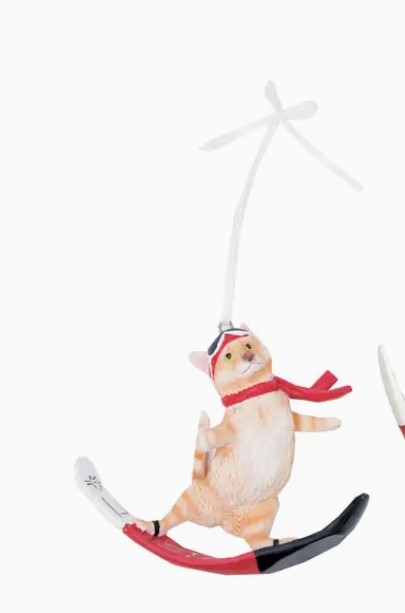 Snowboarder Cat Ornament
