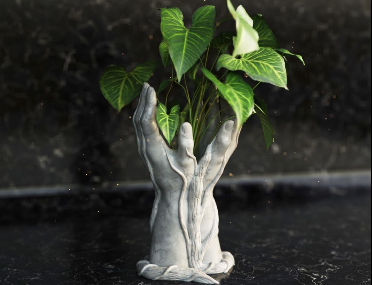 The Vase Root Hands features a unique handcrafted design that combines art and functionality, perfect for elevating your home decor. Use it as a striking vase or a standalone decorative piece to showcase its intricate detailing.