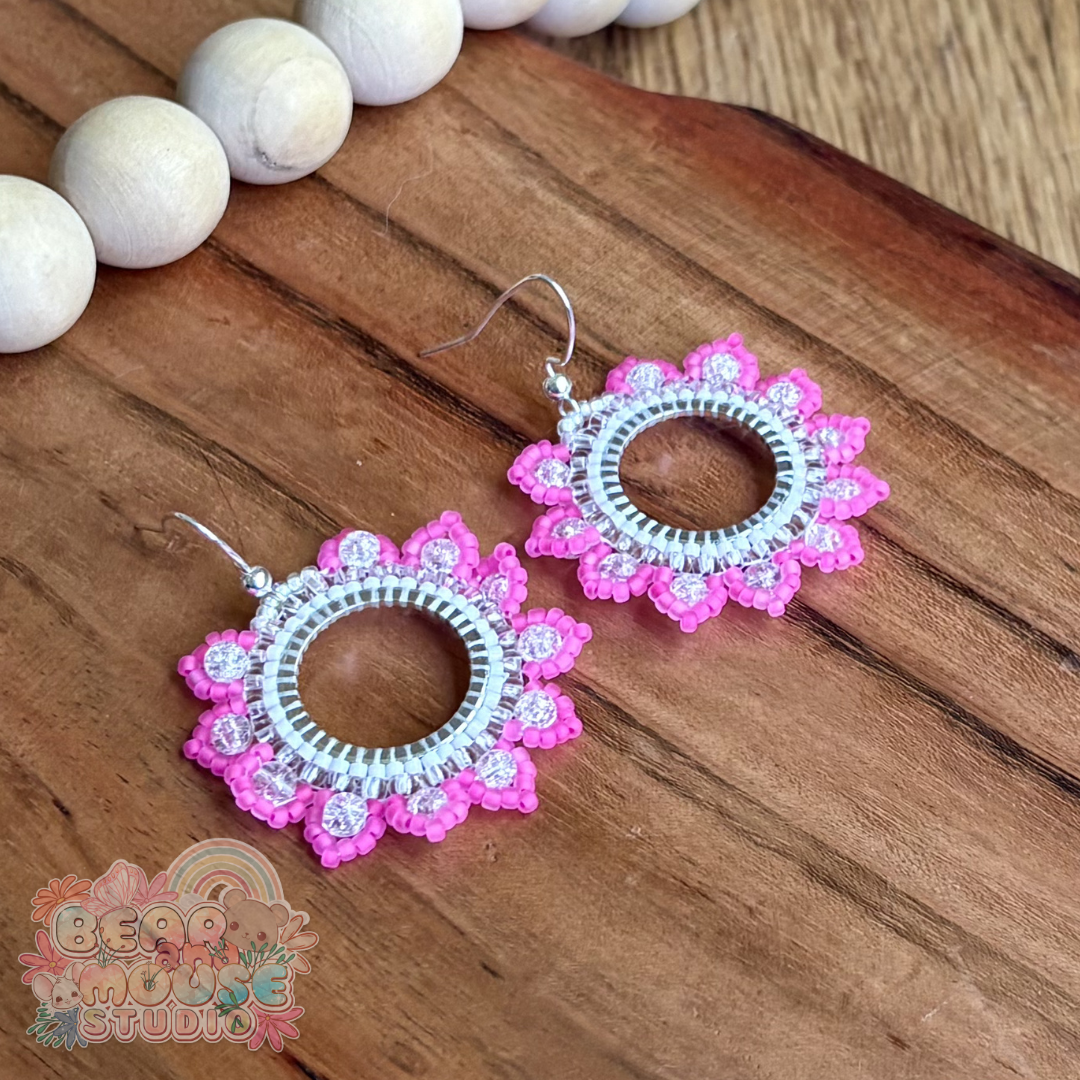 Fuschia Bloom Earrings preview image