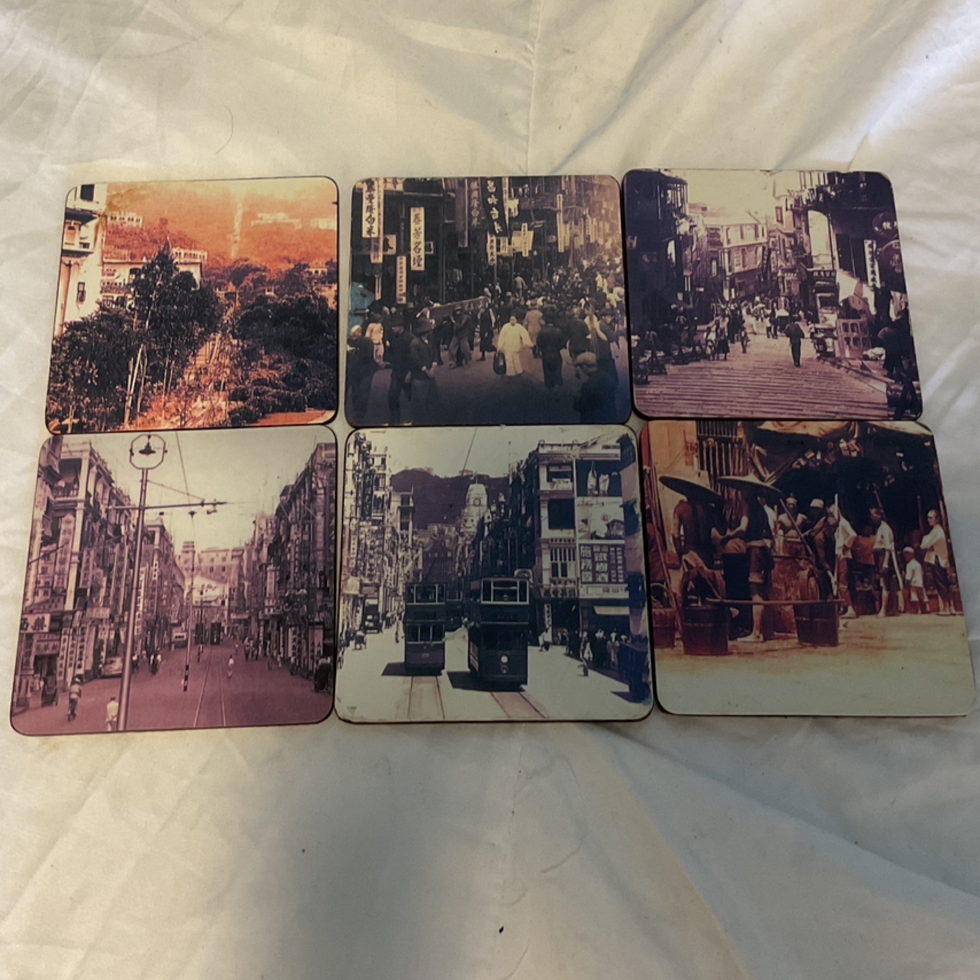6 Piece Coasters of Hong Kong