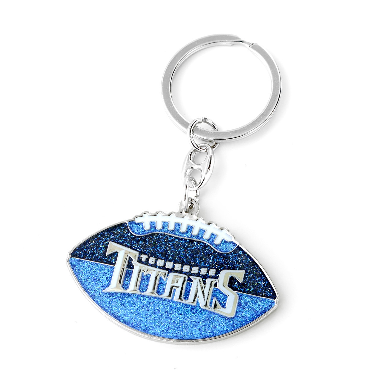 Tennessee Titans Glitter Football Keychain