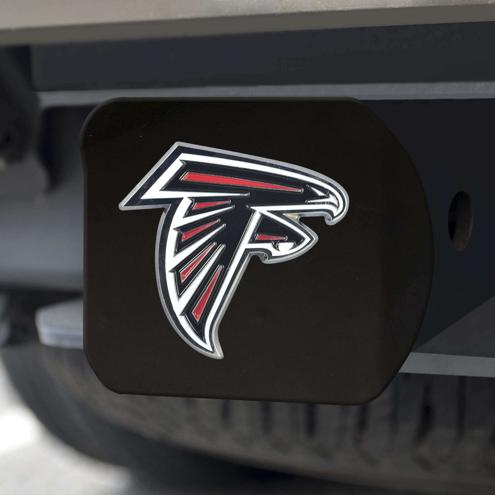 Atlanta Falcons Black Chrome Hitch Cover