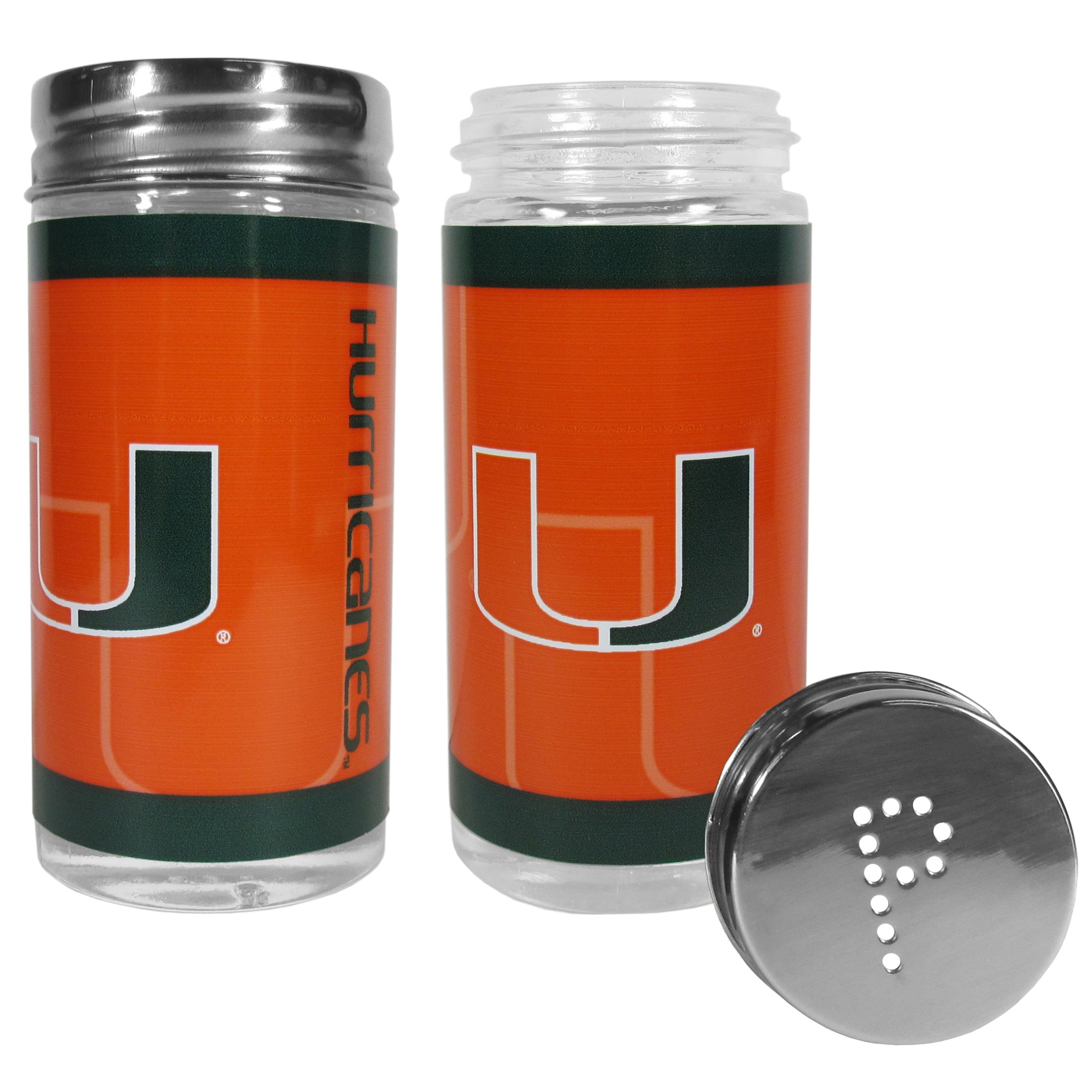 Miami Hurricanes Salt and Pepper Shakers