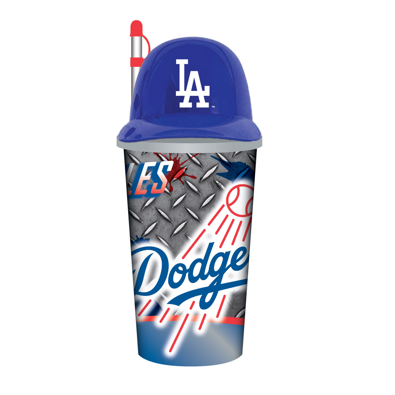 Los Angeles Dodgers Helmet Cup with Straw 32oz