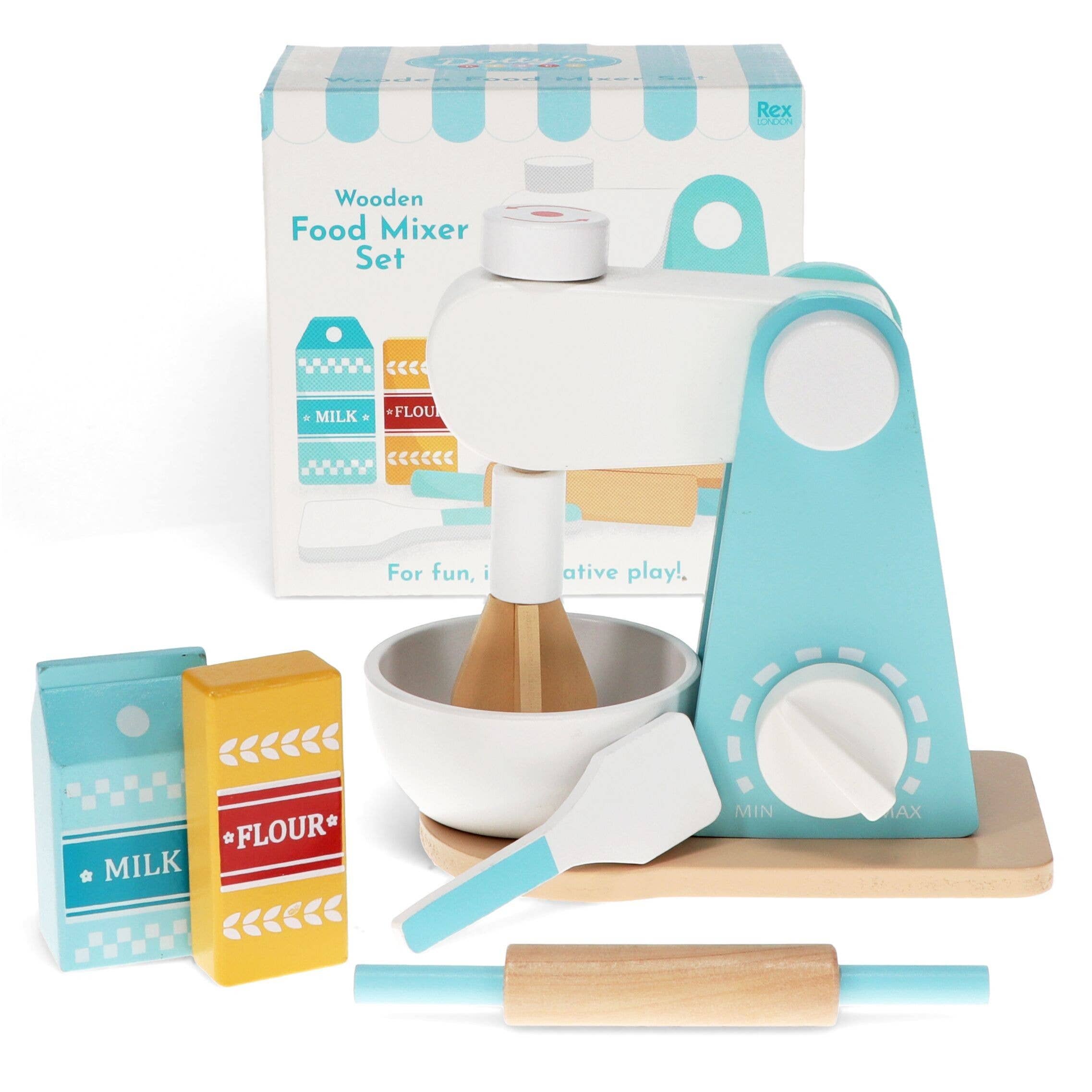 Wooden Toy Food Mixer Playset