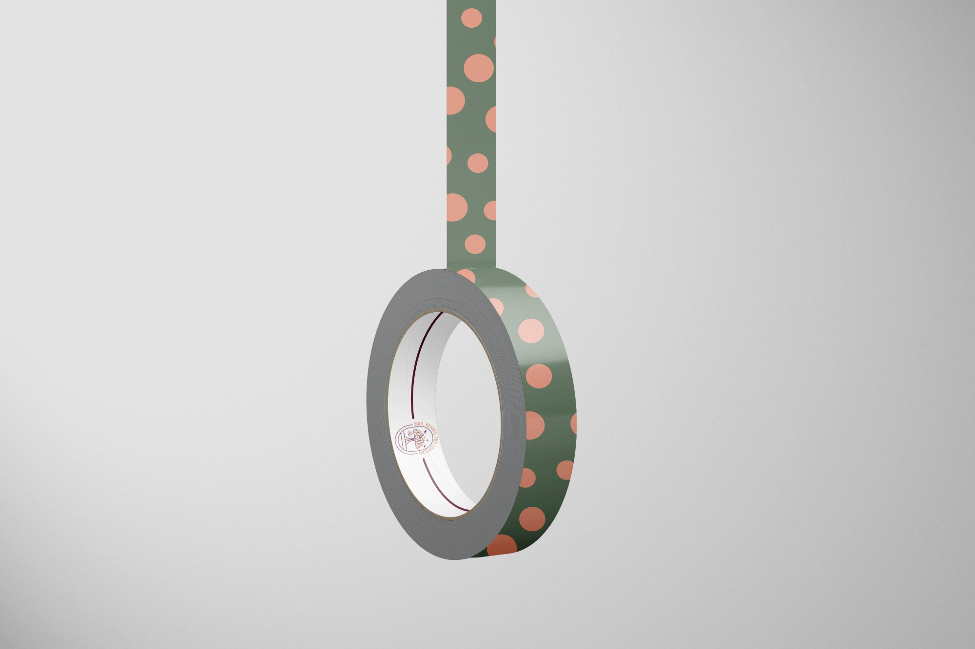 Dots (Green-Peach) 15mm Washi Tape