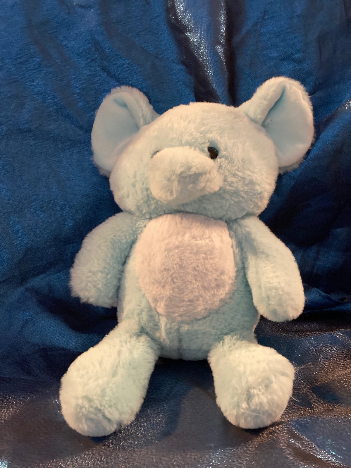 Kellytoy Baby Blue Elephant with white Angel wings