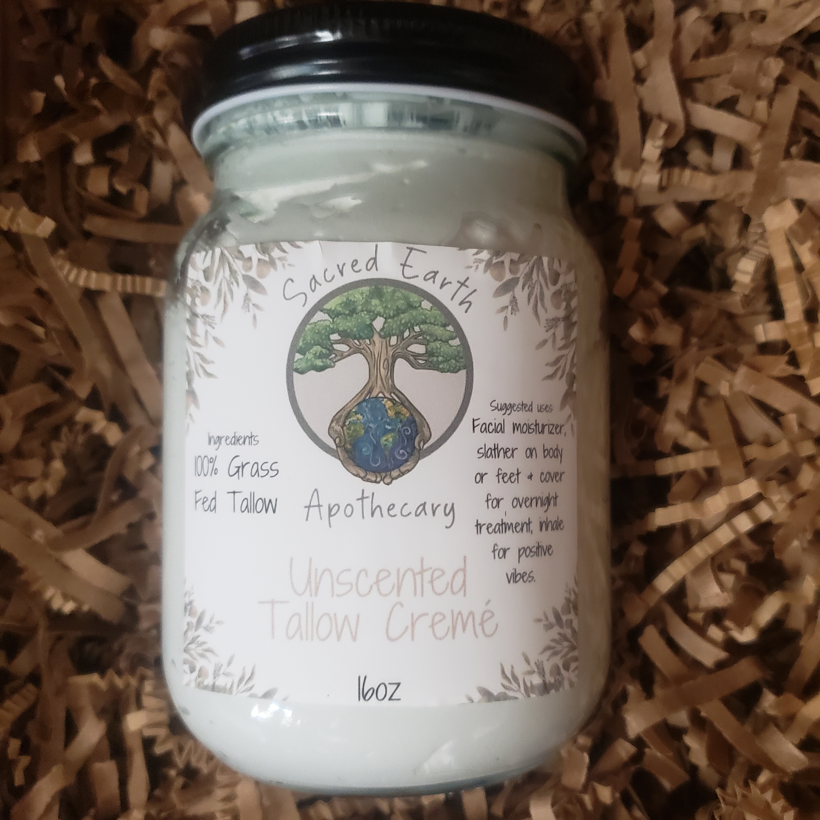 Sacred Earth Apothecary - 16oz Unscented Tallow