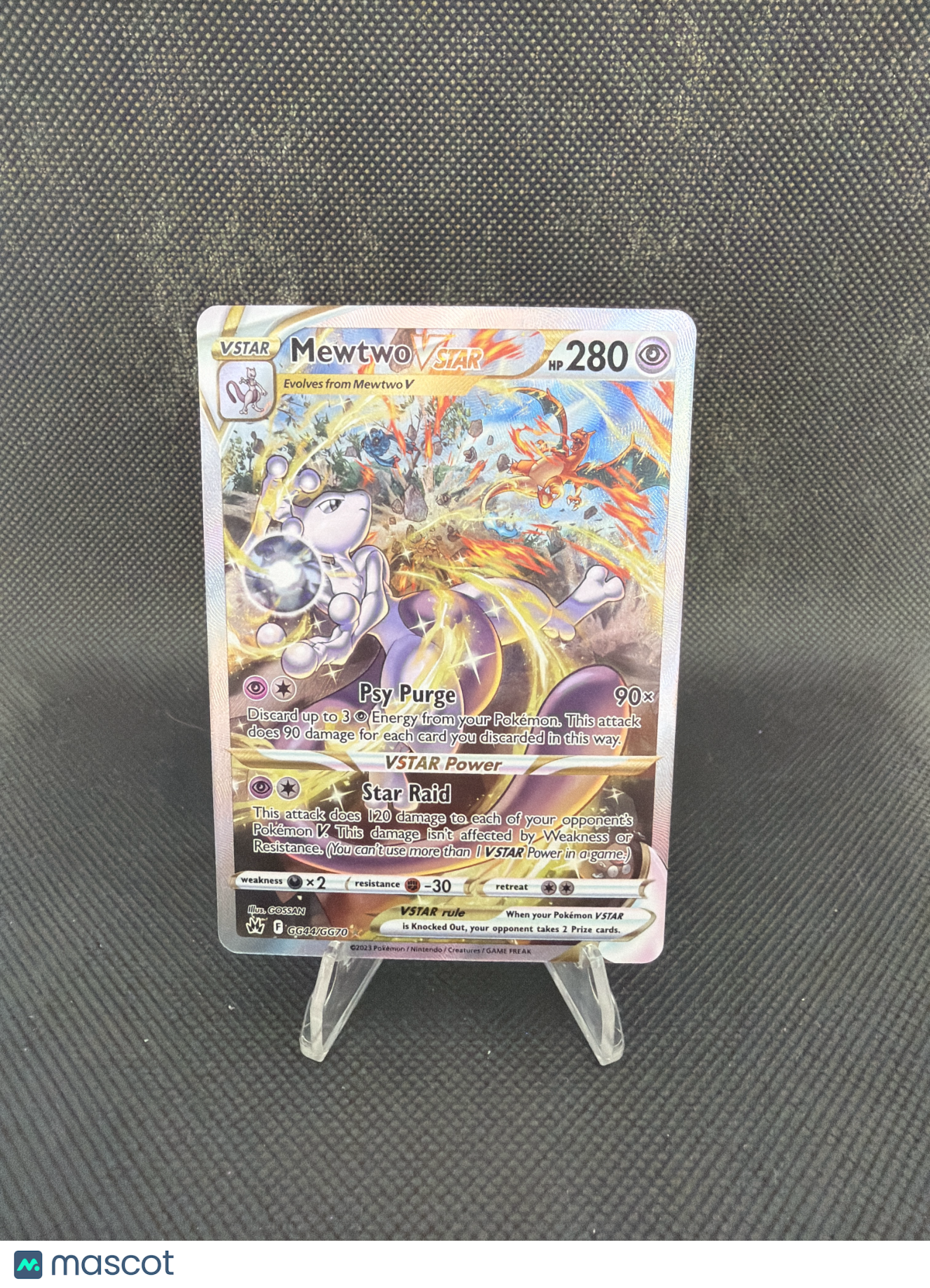 2023 Crown Zenith Mewtwo VSTAR Holo FA GG44/GG70