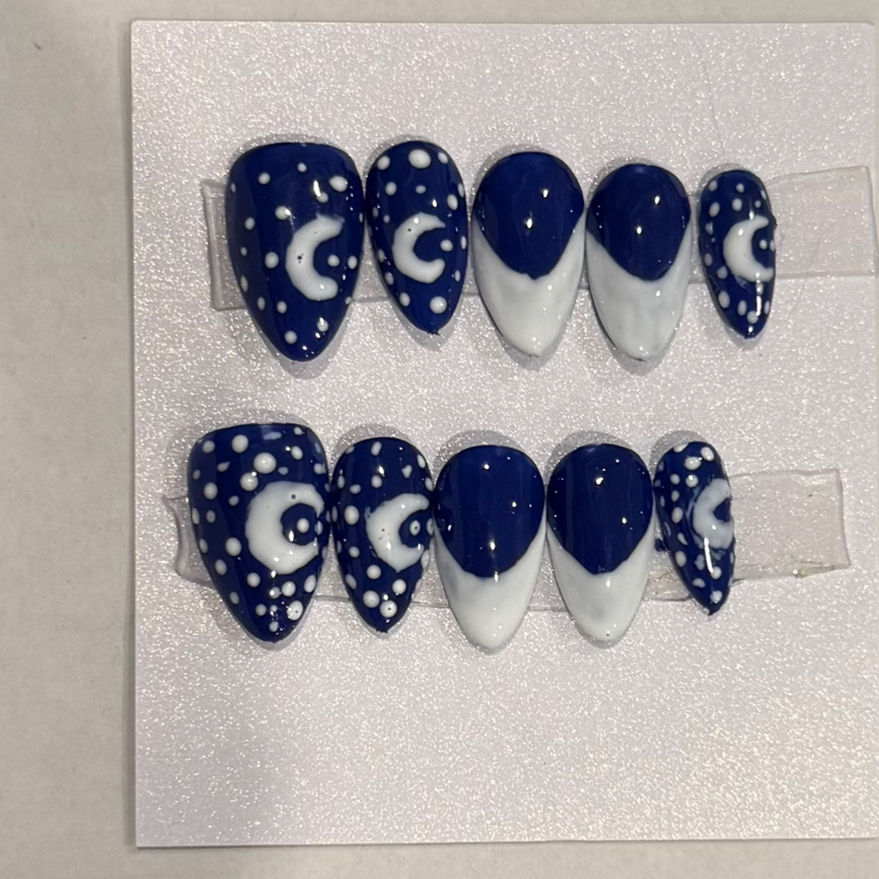 Moon light hand-painted nail set