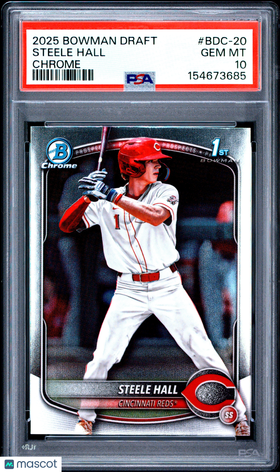 2025 Bowman Draft Steele Hall Chrome PSA 10