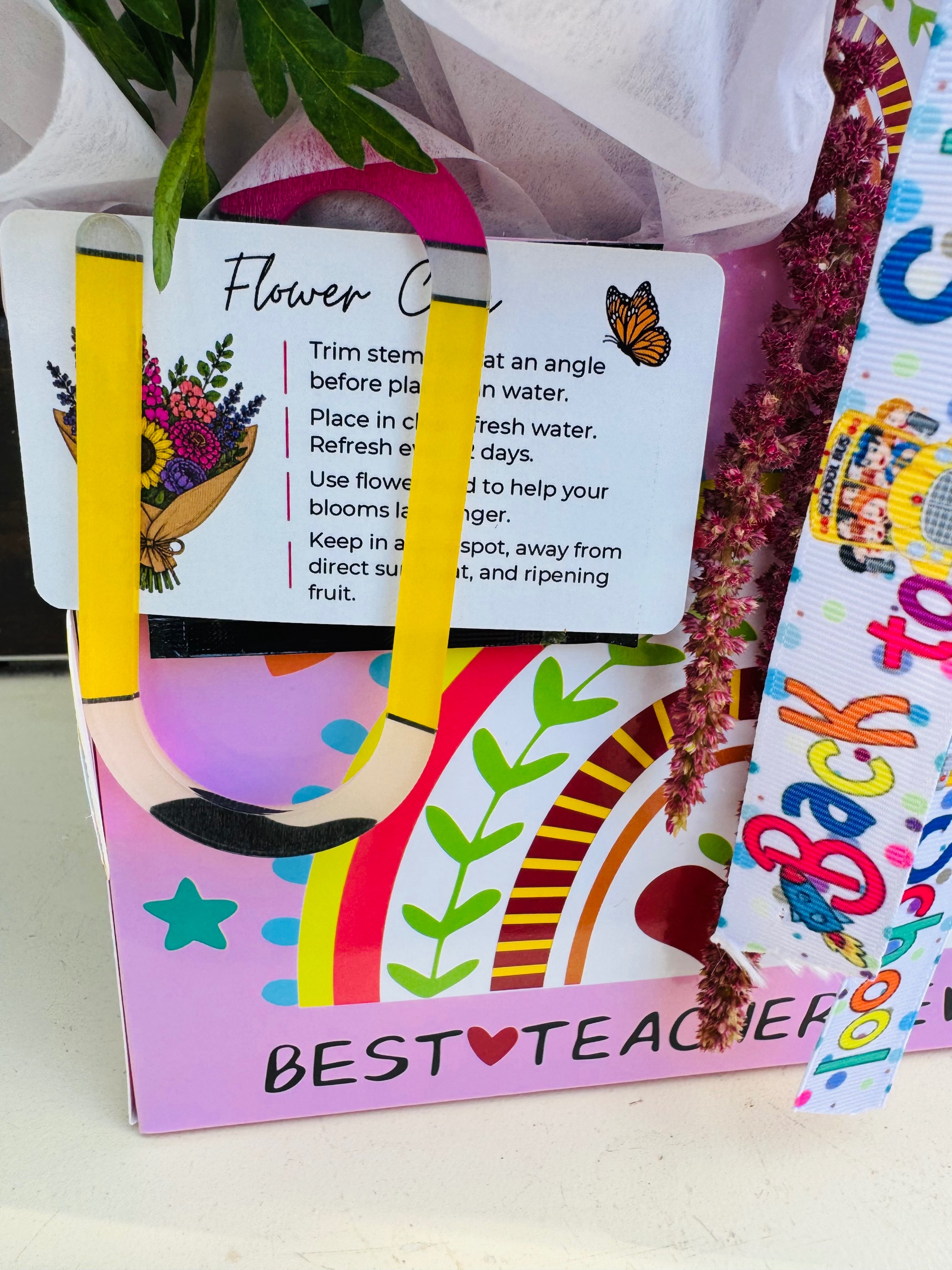 Back to school/ Teacher Appreciation Flower/Drink Bundle thumbnail 2