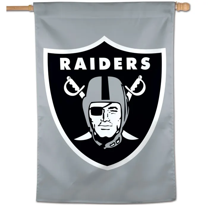 Las Vegas Raiders Silver Vertical House Flag 28x40"