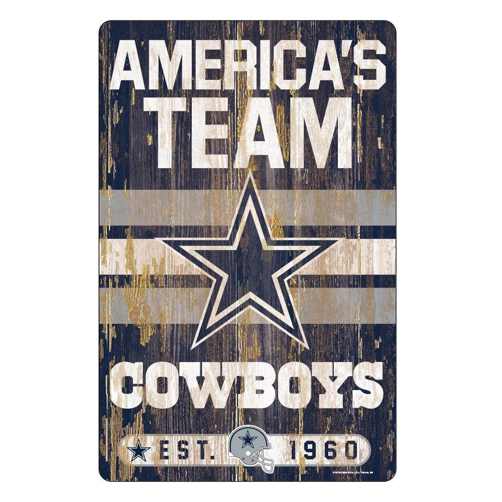 Dallas Cowboys Wood Slogan Sign 11x17"