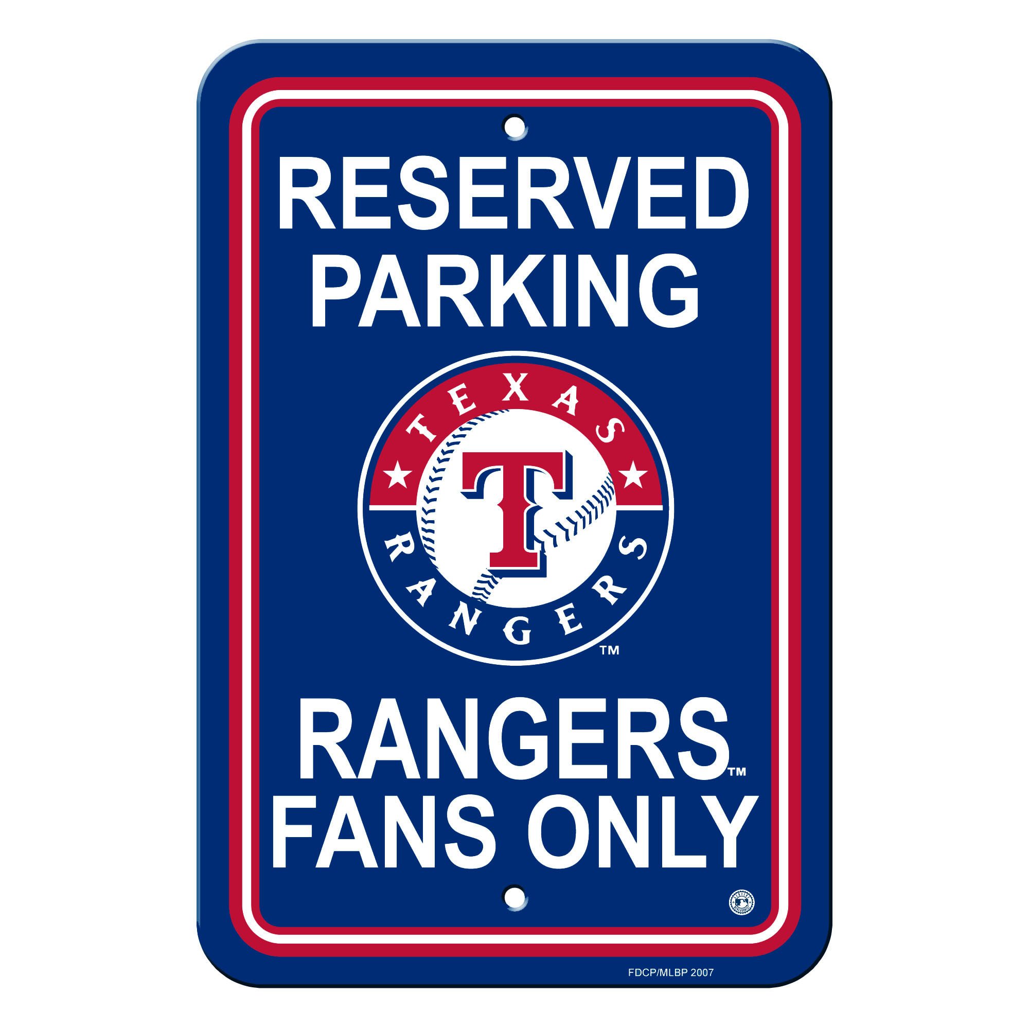 Texas Rangers Sign Reserved Parking Sign 12x18"
