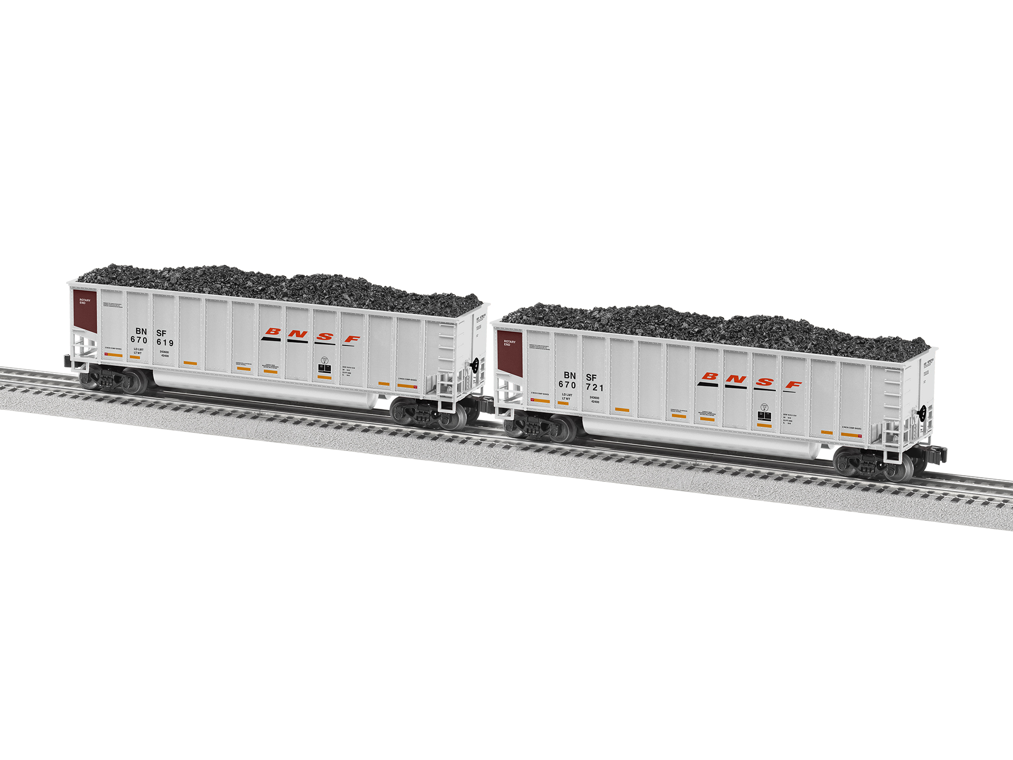 Lionel BNSF Rotary Gondola 4 Pk 2243010 O Scale