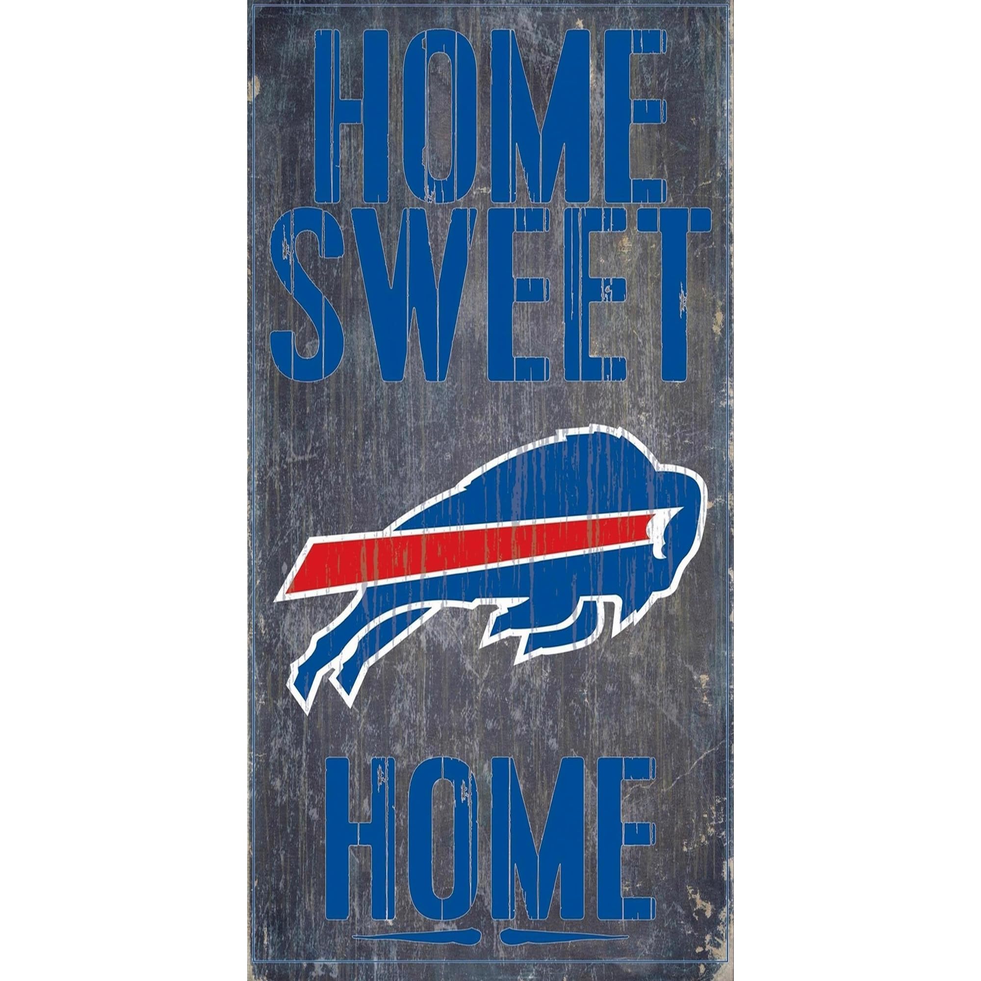 Buffalo Bills Wood Home Sweet Home Sign 6x12"