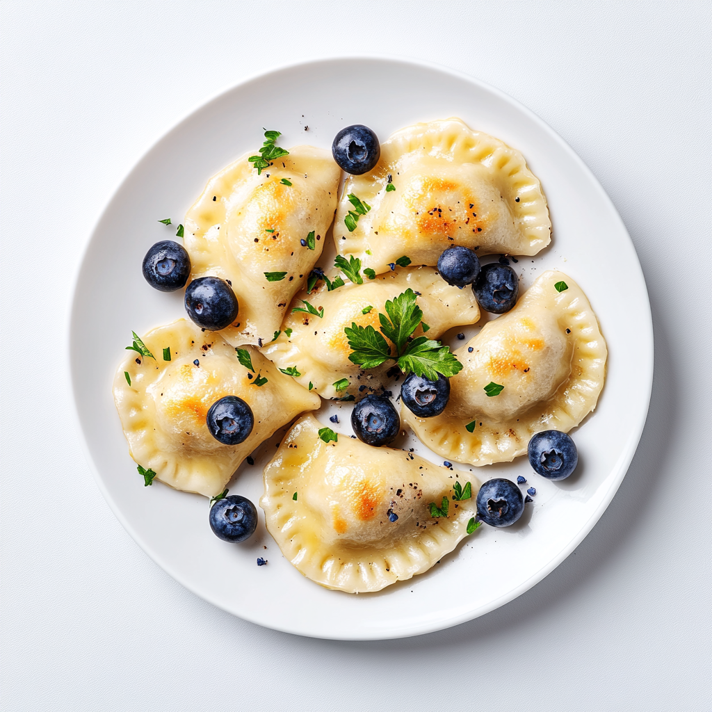 ♨️ VEGAN Pierogi with Organic Blueberries