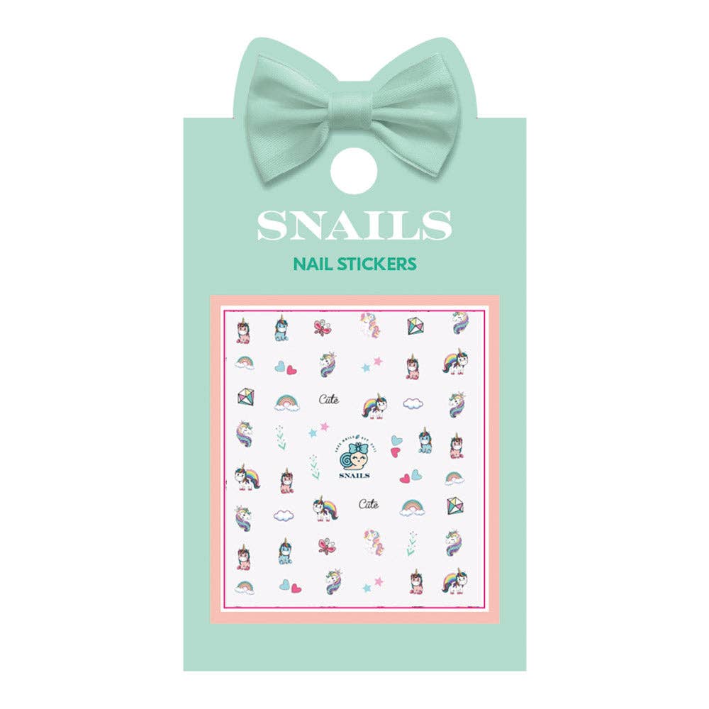 Snails Nail Stickers - Unicorn Queen (pack of 10)