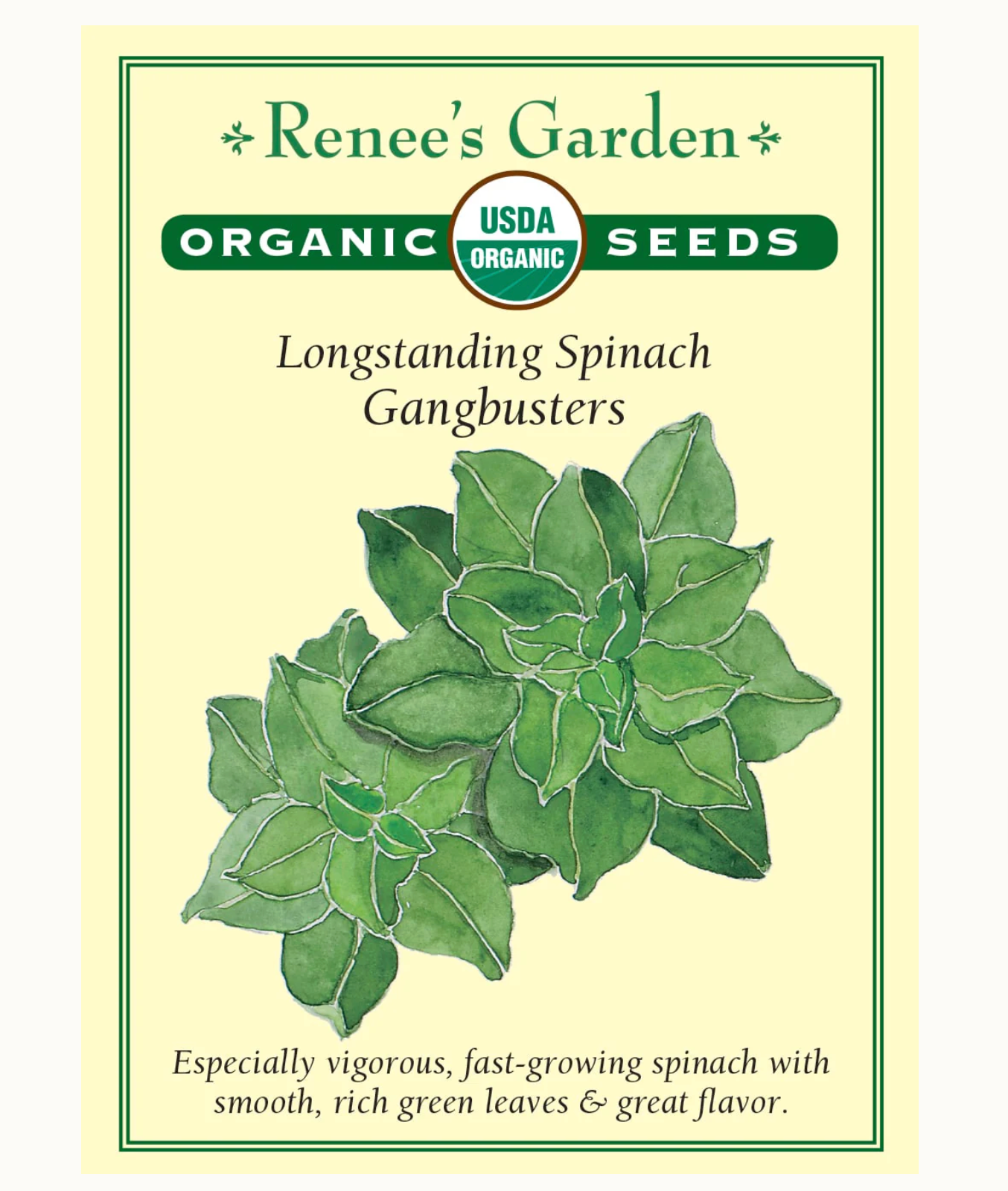 Renee's Garden | Organic Longstanding Spinach Gangbusters