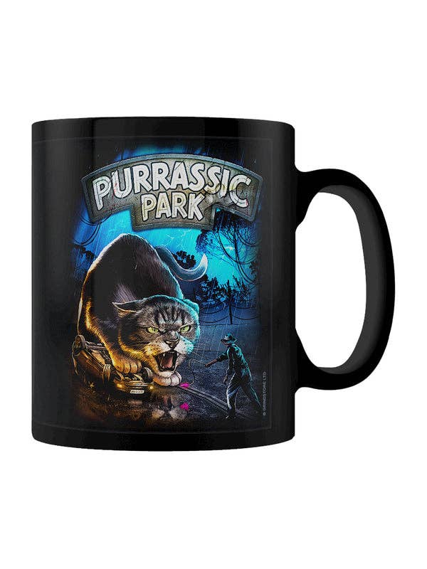 Grindstore - Horror Cats Purrassic Park Black Mug