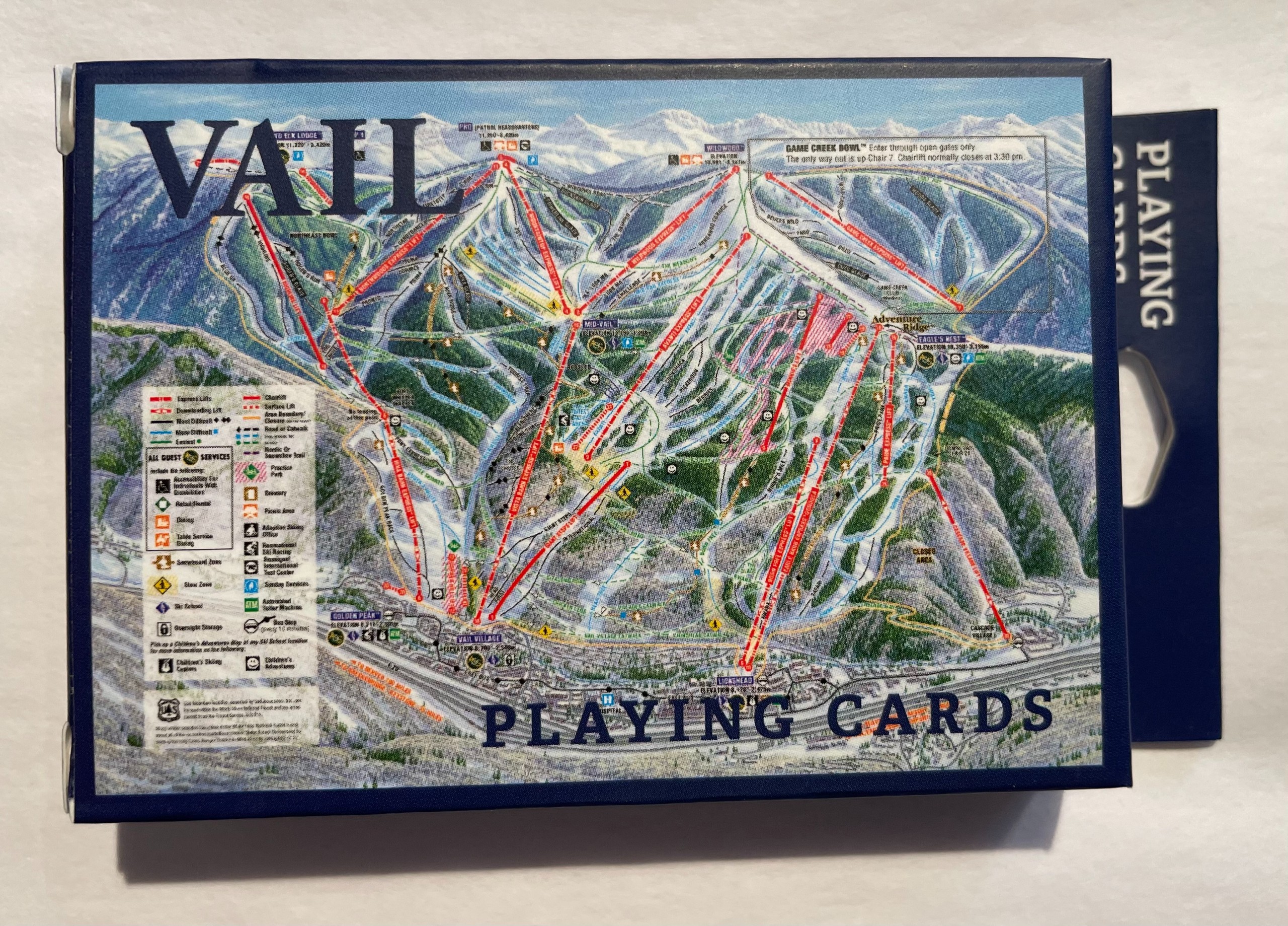 Playing Cards Vail Trail Map