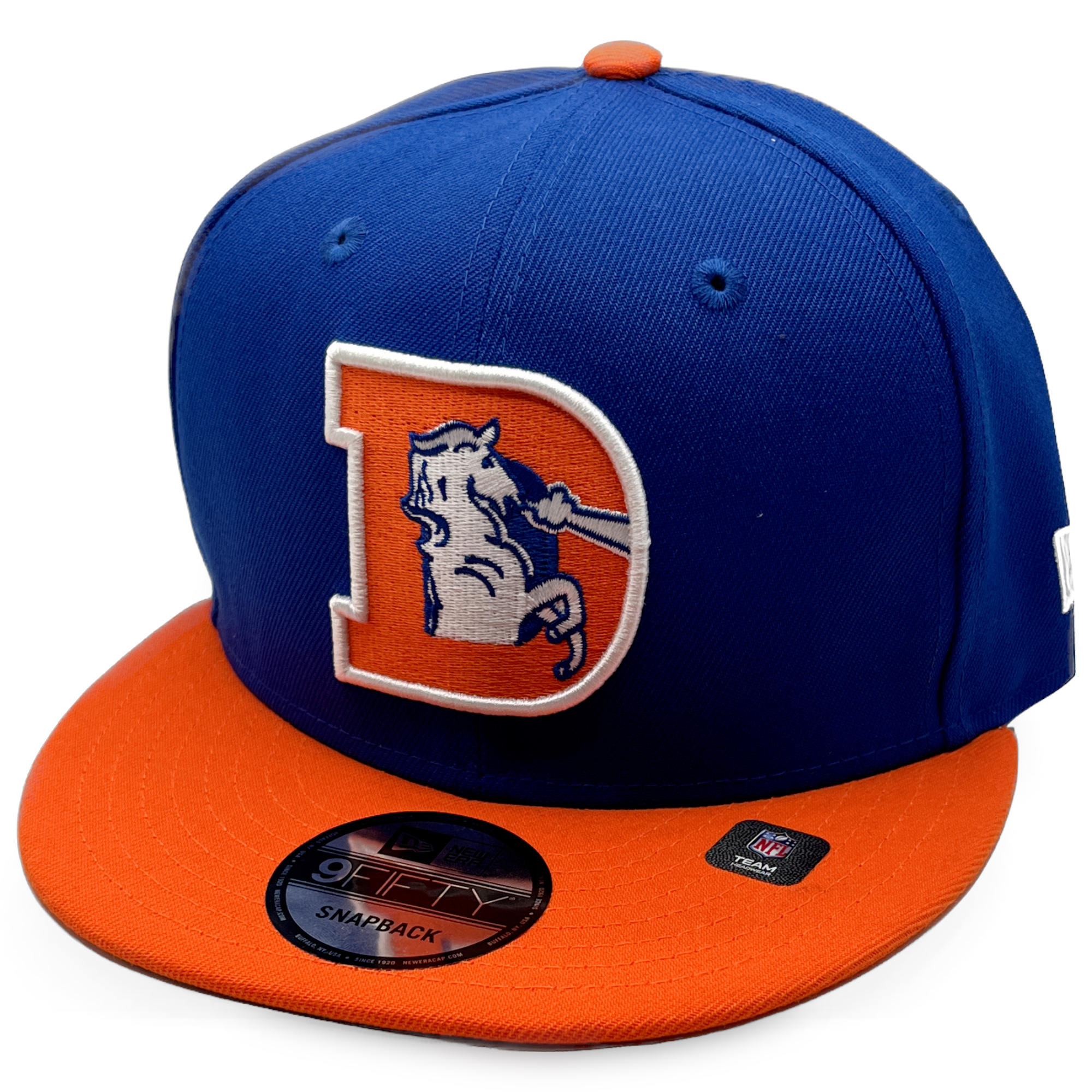 Denver Broncos Royal/Orange Retro New Era Snapback Hat