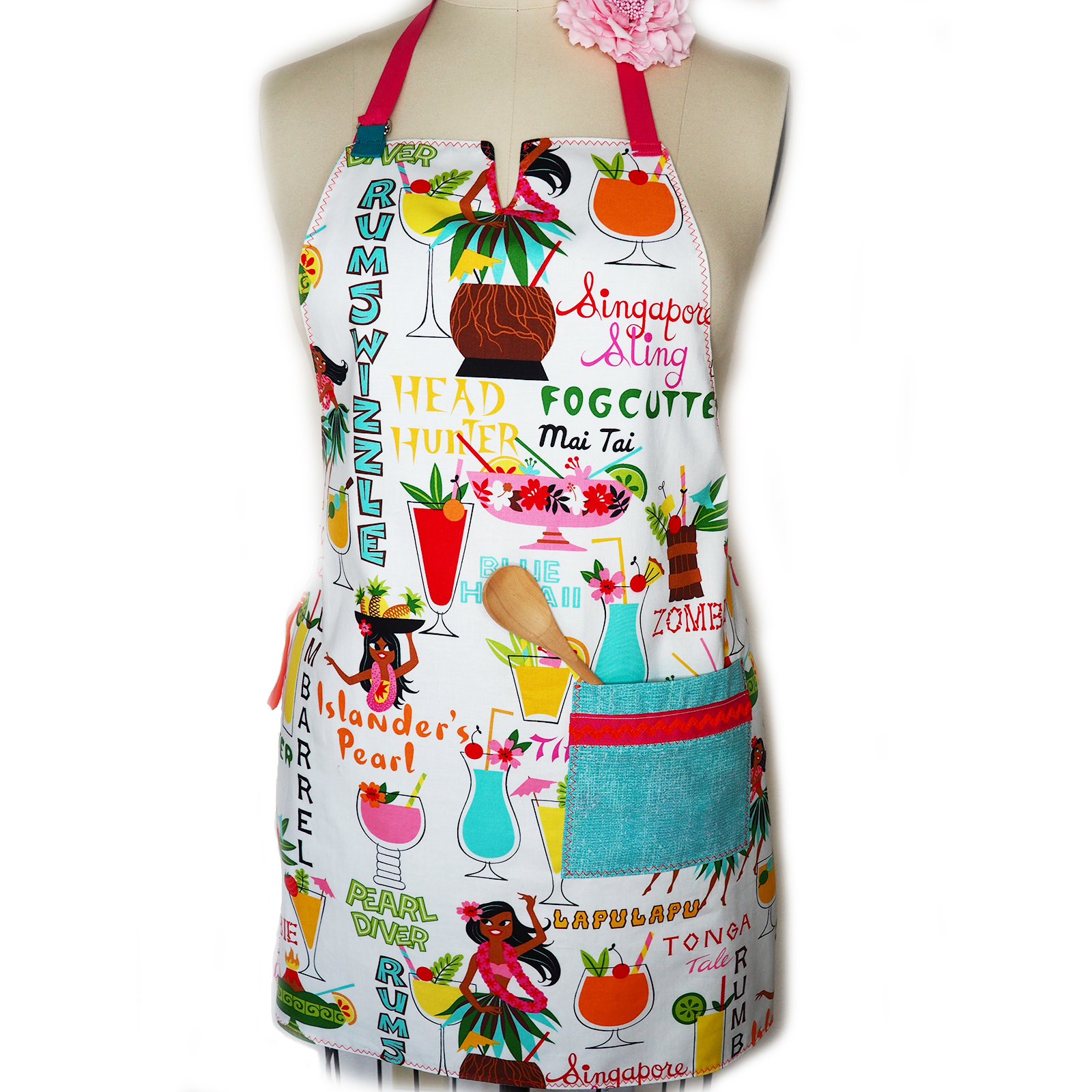 Tiki Cocktails Reversible Apron