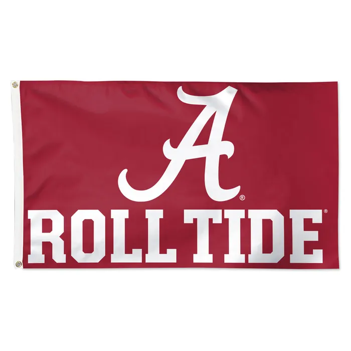 Alabama Crimson Tide Deluxe Roll Tide Flag 3x5'