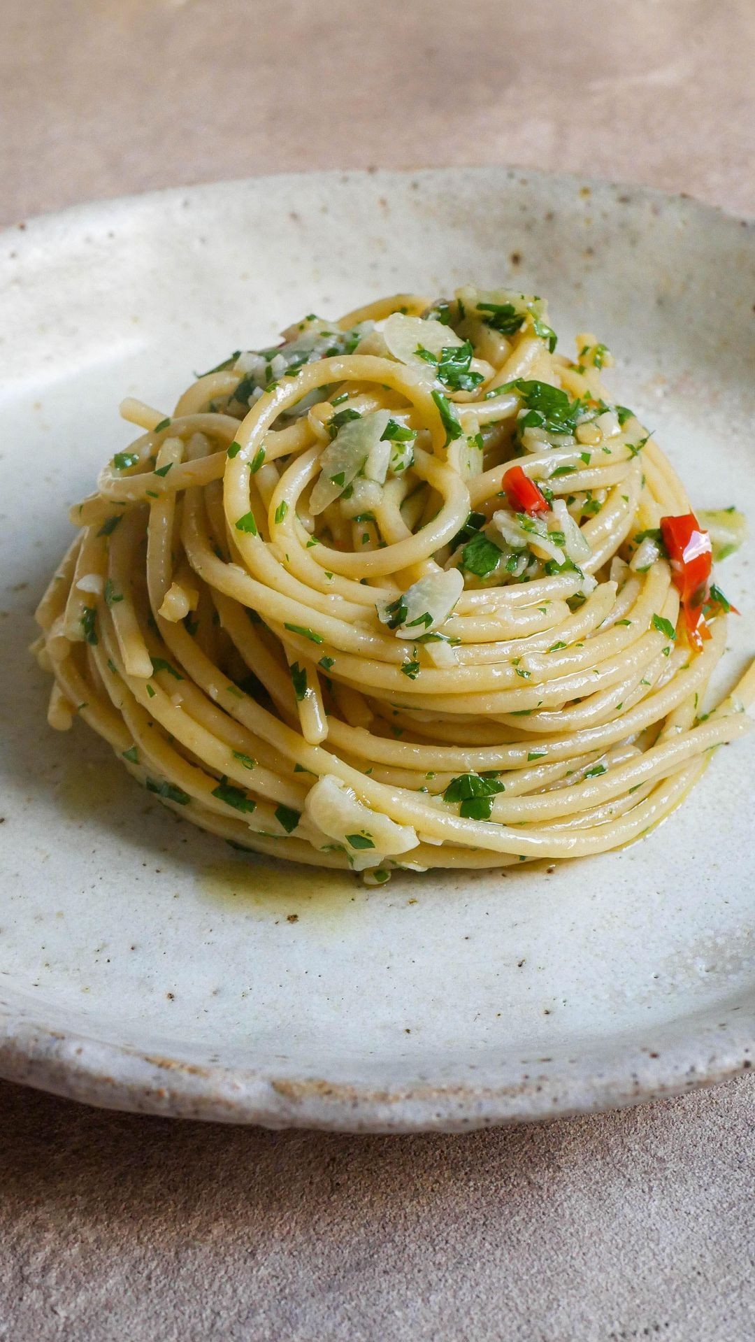 Aglio e olio pasta