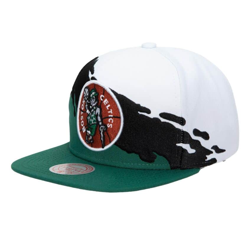 Boston Celtics Paintbrush Mitchell and Ness Snapback Hat