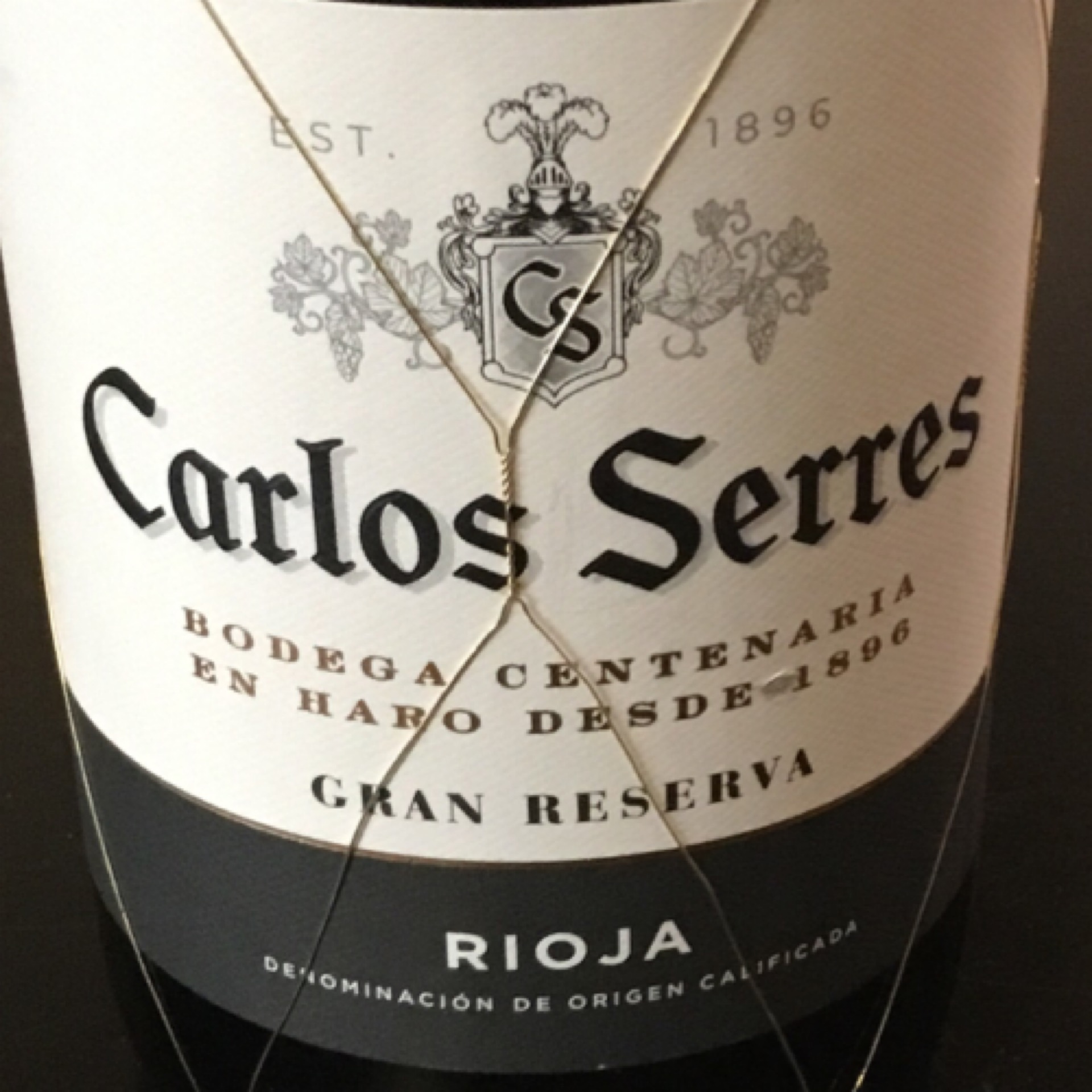 Bottle of Carlos Serres Rioja Gran Reserva 2018, 750ml available at Ashburn Wine Shop