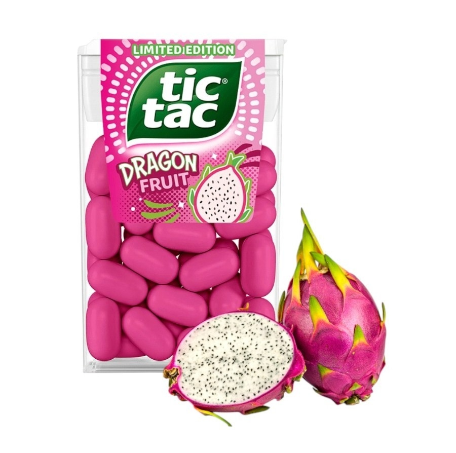 Tic Tac Dragon Fruit  Breath Mints 100 ct 1.7oz 12 Pack