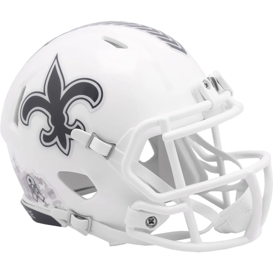 New Orleans Saints 2024 Riddell Salute to Service Speed Mini Helmet