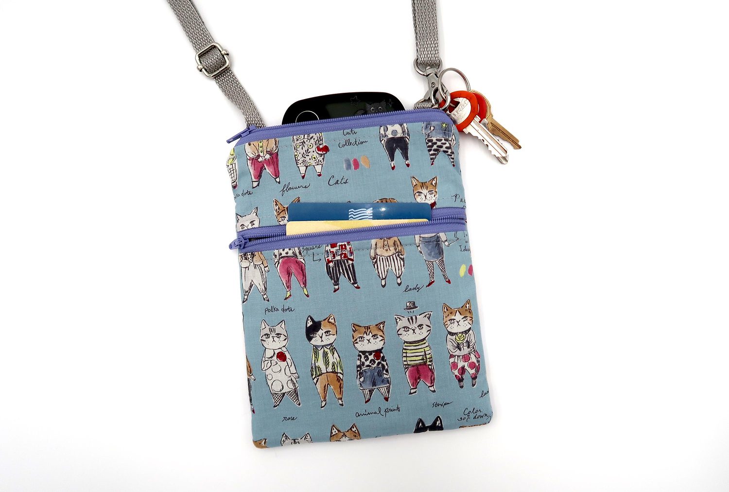 Small Crossbody Bag – Rough Sketch Cats, photo 9 of 18