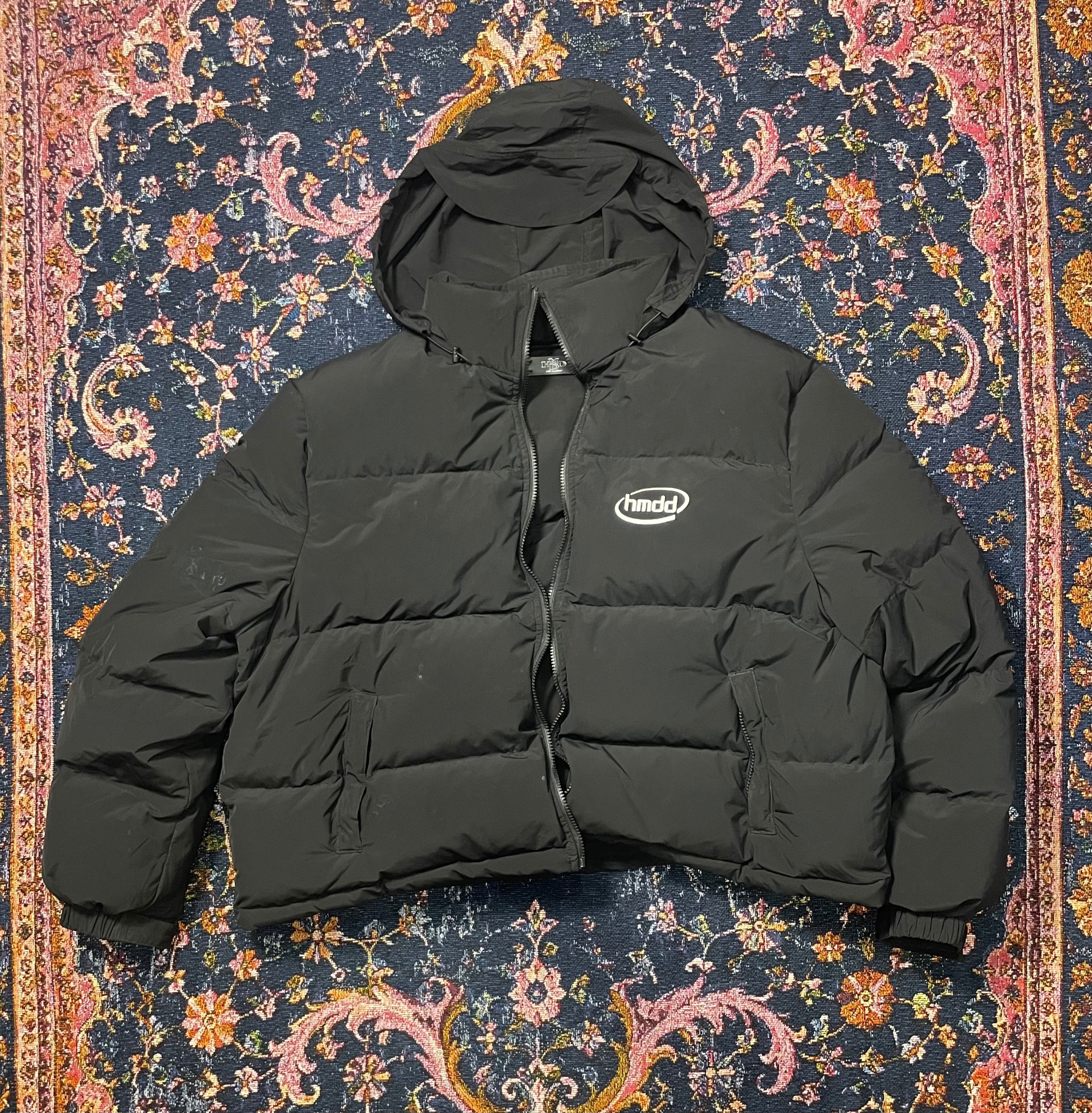 HMDD Cropped Puffer Jacket "Black" ( USED )