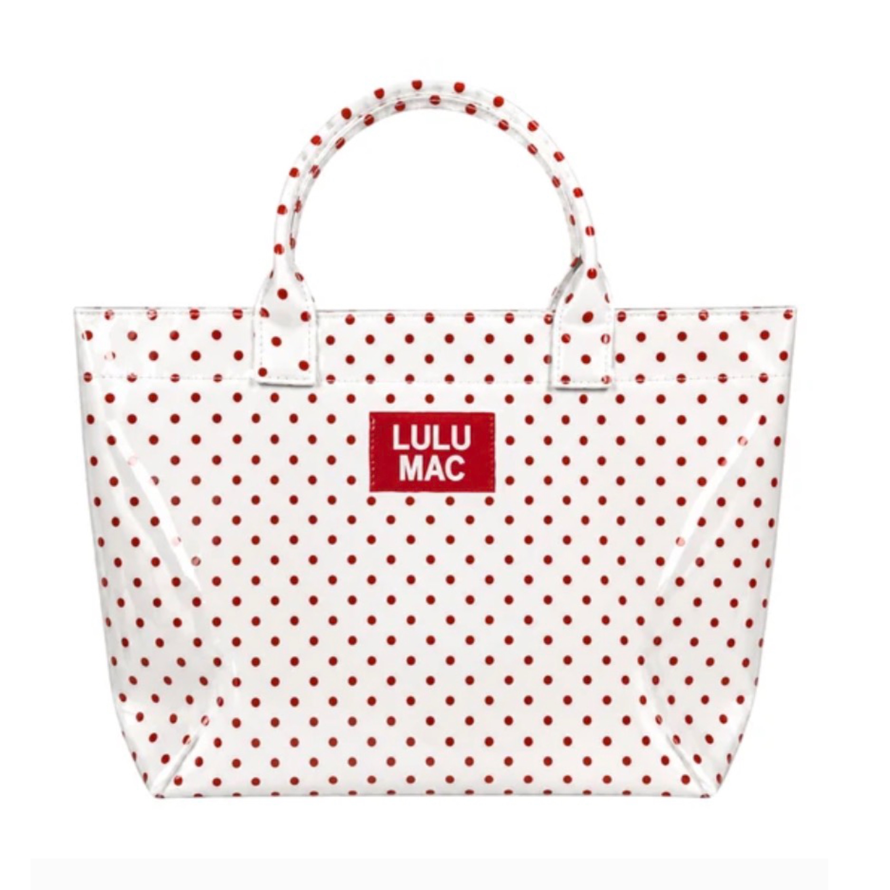 LuluMac white/red Polk dot tote — Bama Tan boutique, Tuscaloosa AL