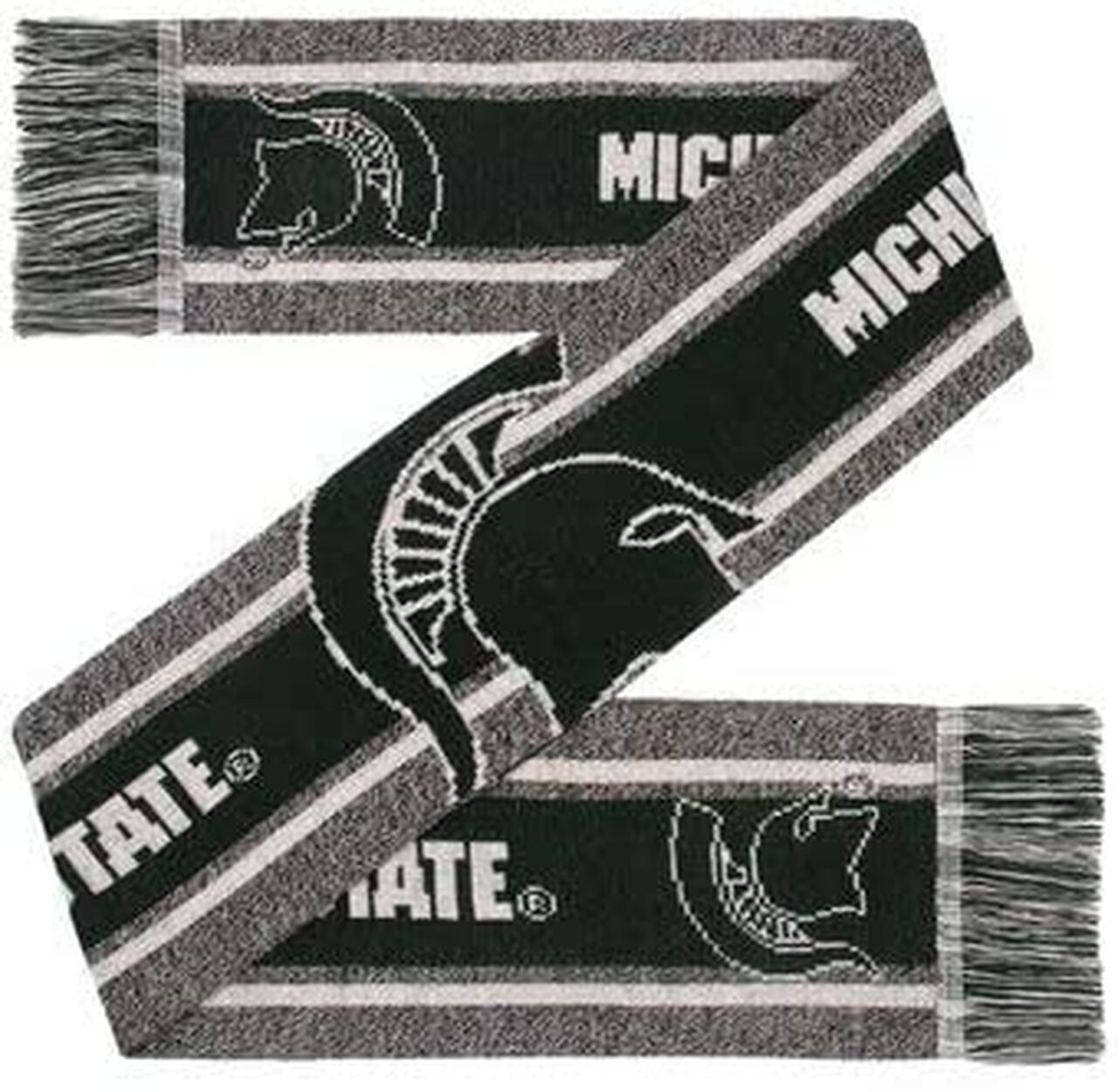 Michigan State Spartans Grey Big Logo Wordmark Scarf