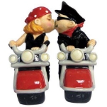 Biker Couple Salt and Pepper Shaker Set