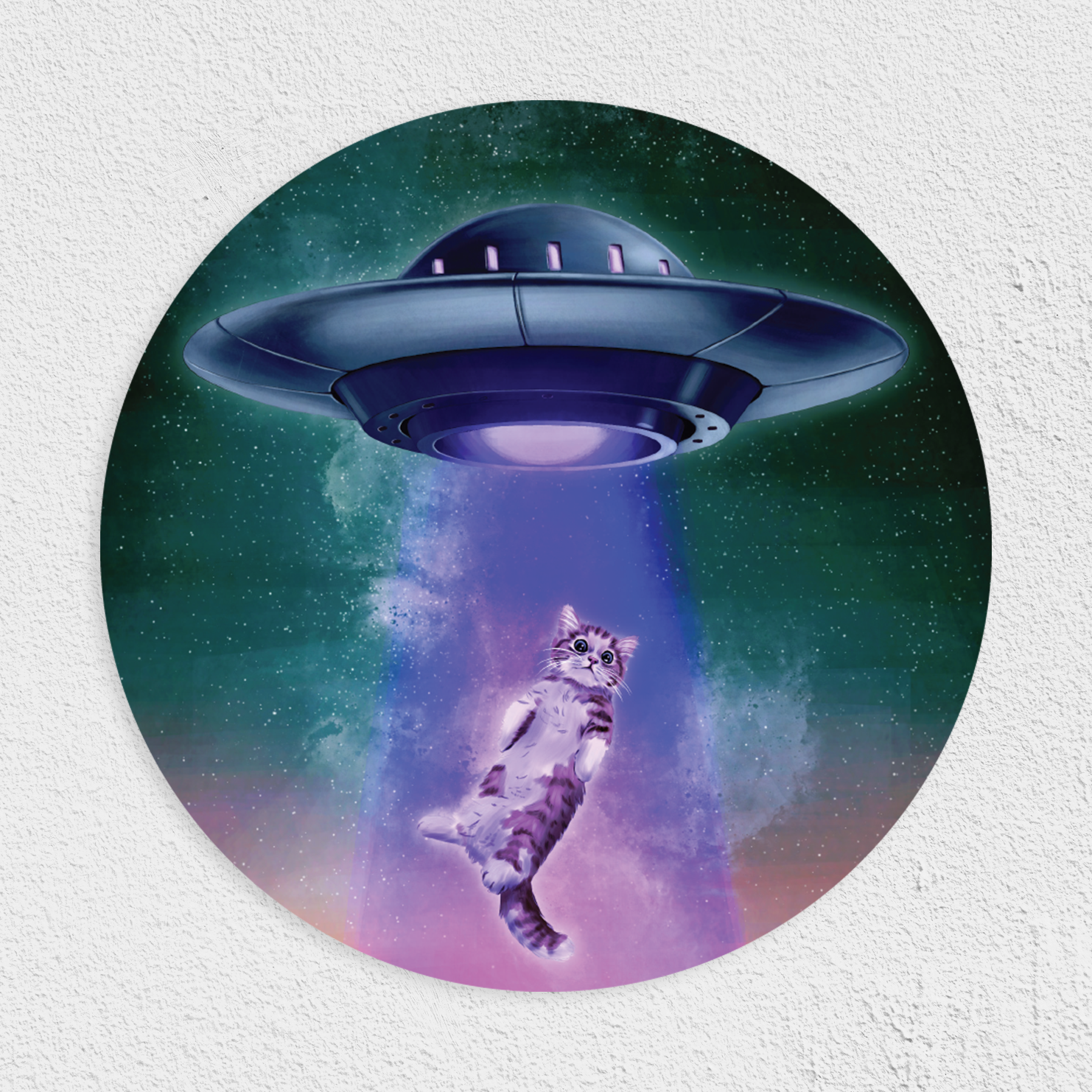 Cat Loaf Studio - Floof Abduction Waterproof Sticker: Glossy, 3"