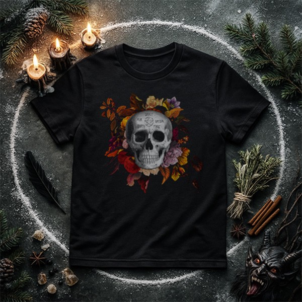 Unisex Autumn Mystic Elemental Skull - Glow in the Dark -By Soul Carriage