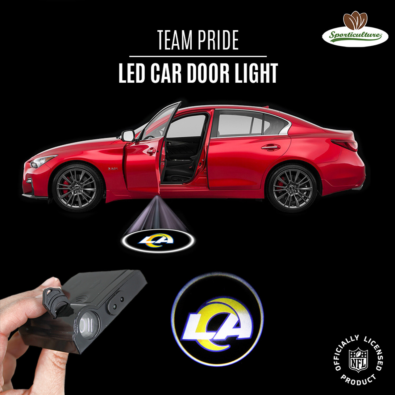 Los Angeles Rams LED Car Door Light Projector