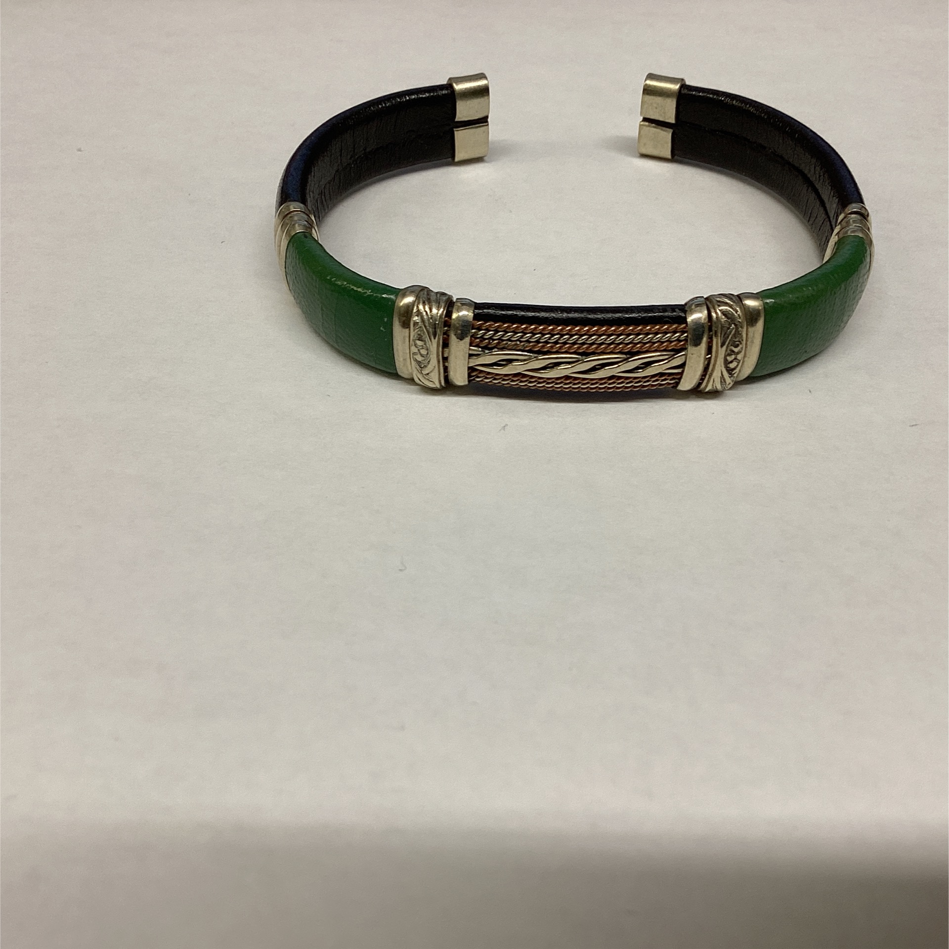 Unique Leather Bracelet - Green