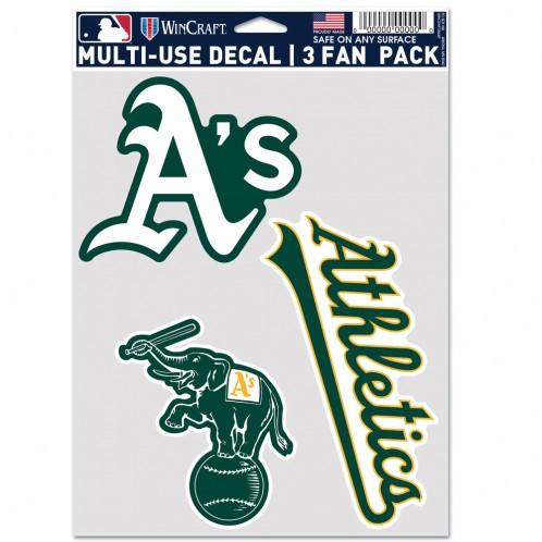 Oakland Athletics Multi Use 3 Pack Fan Decals