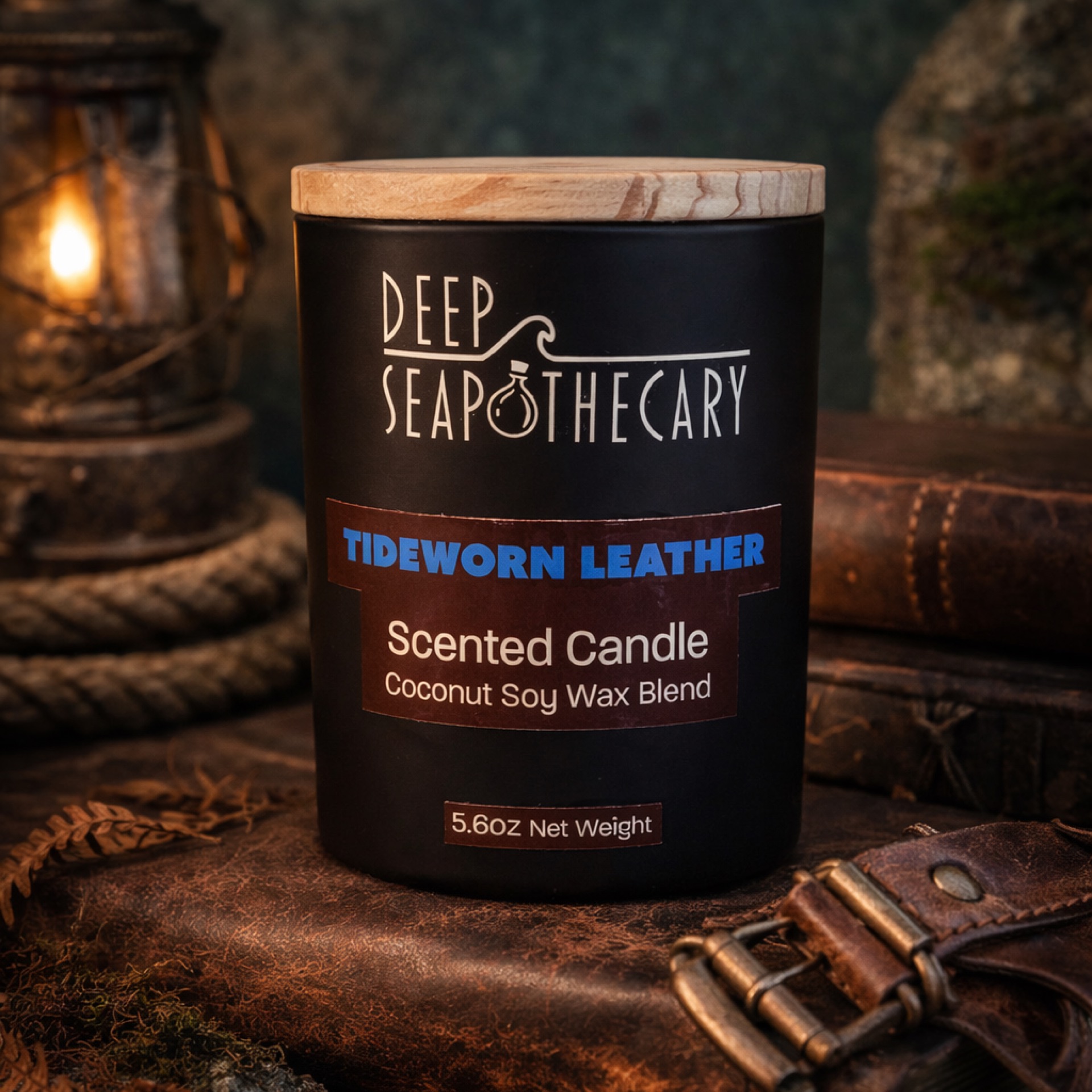 Tideworn Leather Candle