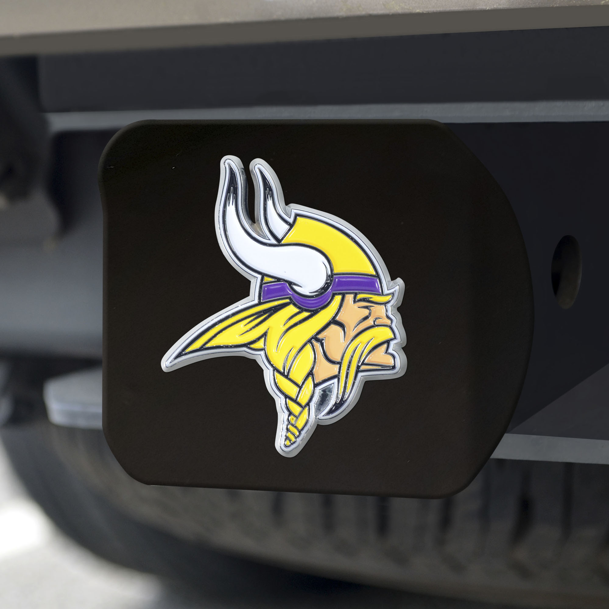 Minnesota Vikings Black Chrome Hitch Cover
