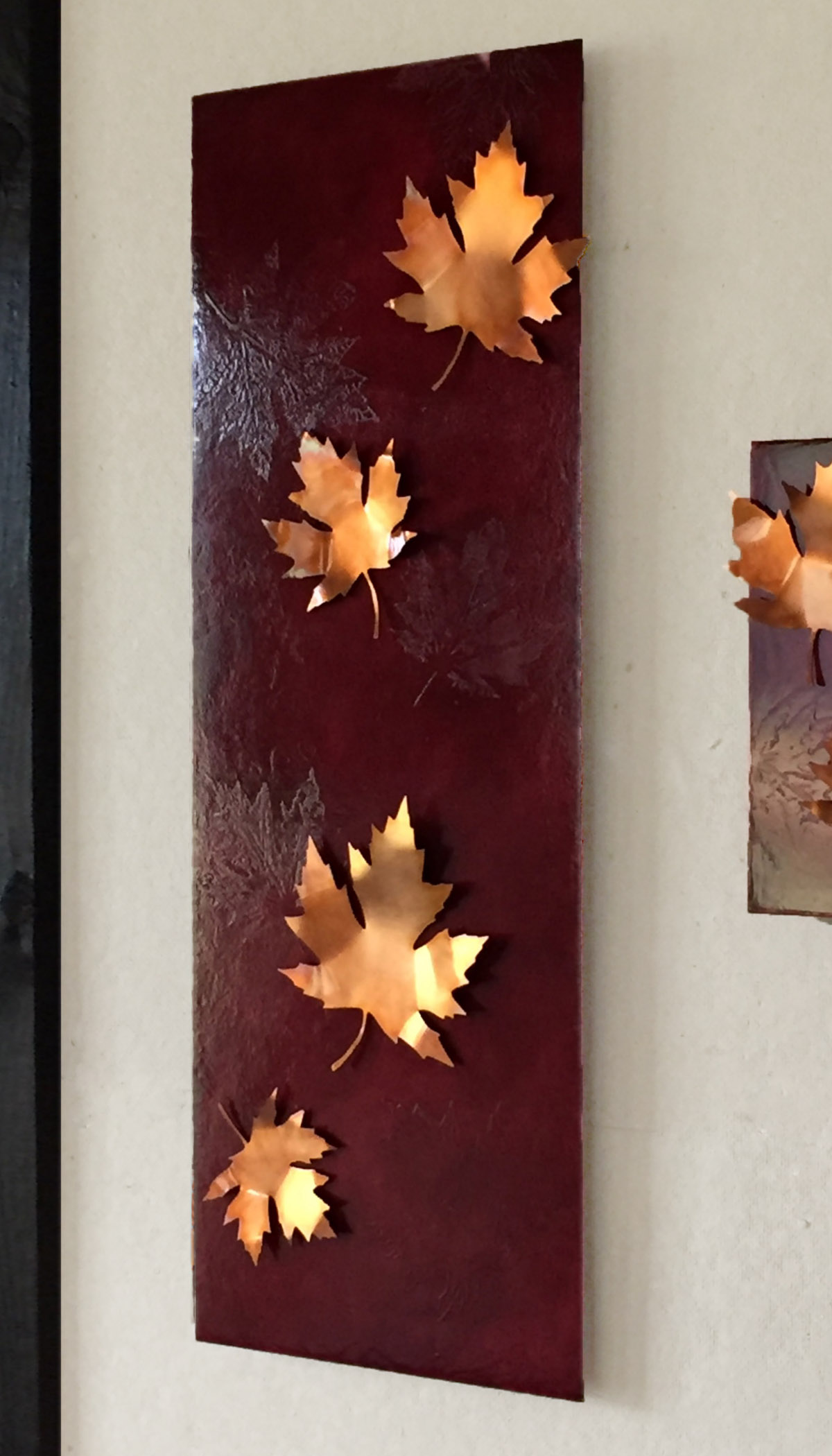 Large Copper Maple Leaf art