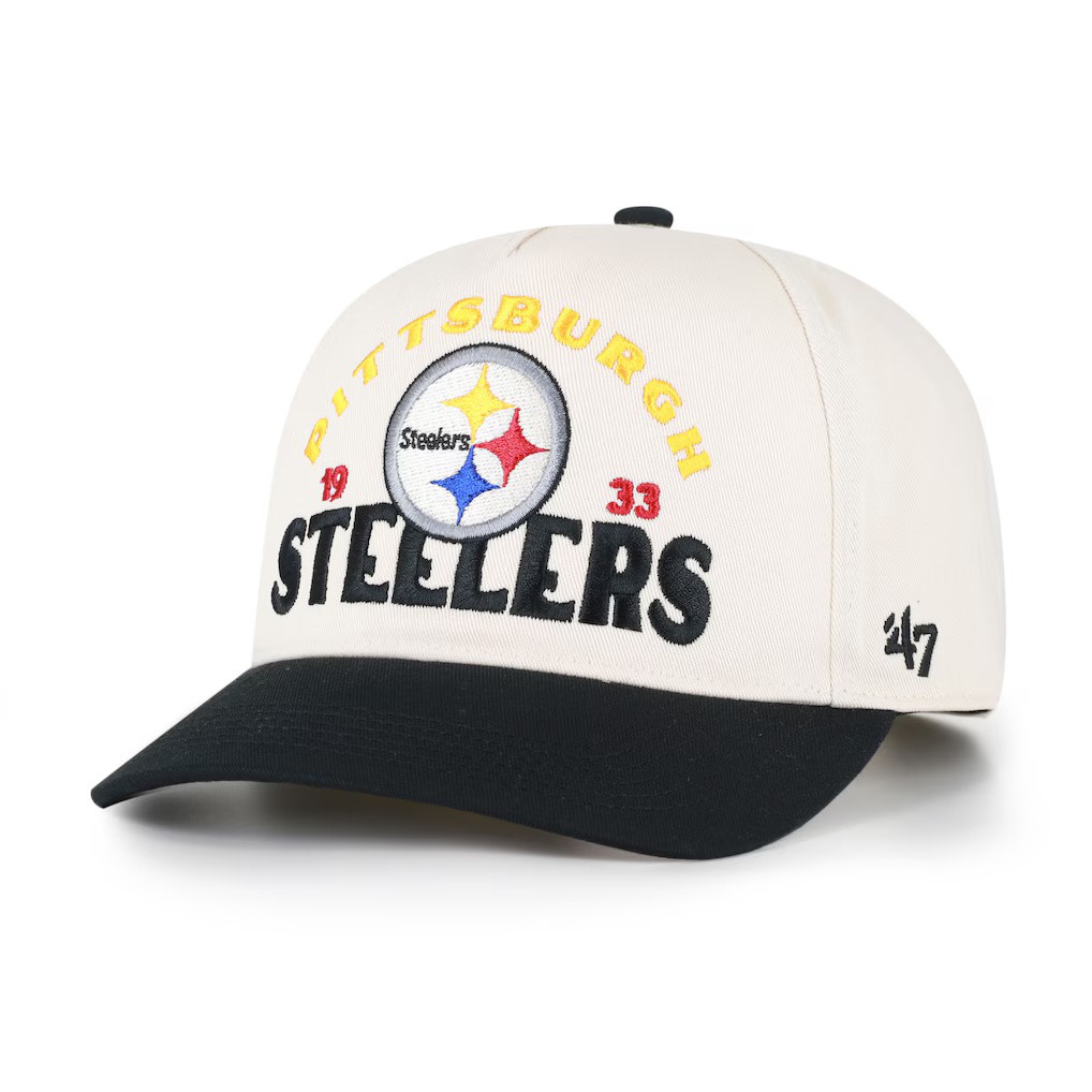 Pittsburgh Steelers Natural '47 Brand Arcitext Hitch Snapback Hat